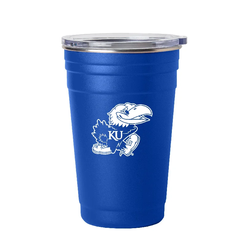 Personalized Team Mug For School Teams-Kansas 22oz Flipside Stainless Cup