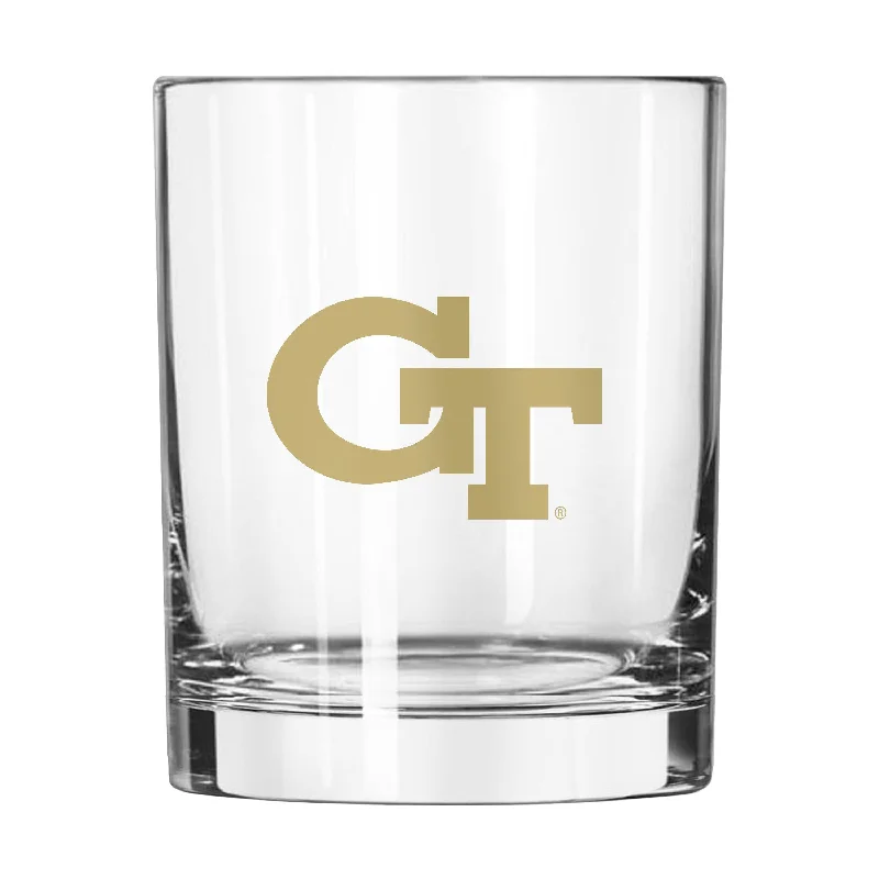 Team Mug For Corporate Gifts-Georgia Tech 14oz Gameday Rocks Glass