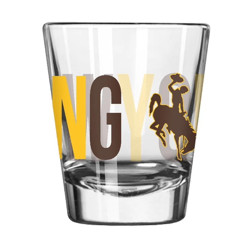 Team Mug For Special Team Events-Wyoming 2oz Overtime Shot Glass