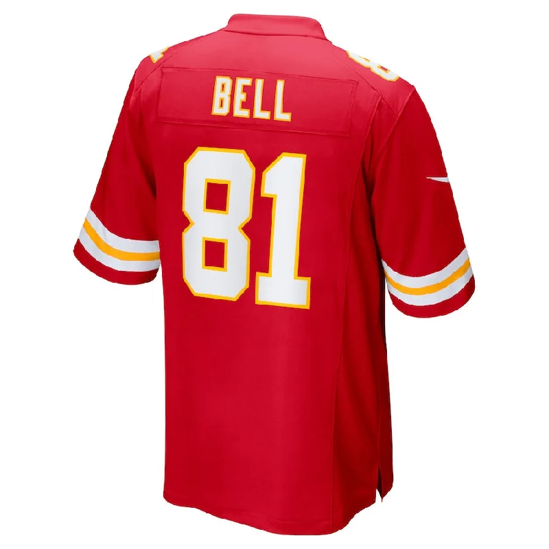 Rugby Jersey For Team Celebrations-KC.Chiefs #81 Blake Bell Red Game Player Jersey Stitched American Football Jerseys