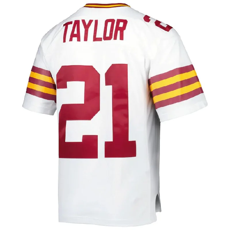 Personalized Rugby Jersey For College Spirit-W.Football Team #21 Sean Taylor Mitchell & Ness White 2007 Legacy Replica Jersey Stitched American Football Jerseys