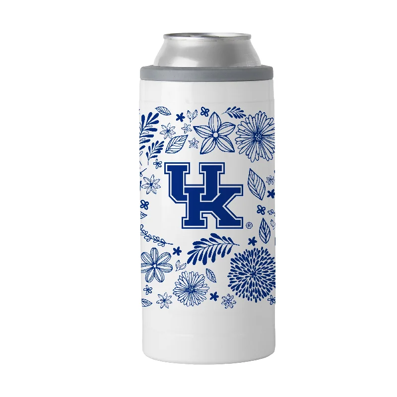 Personalized Team Mug For Custom Fit-Kentucky 12oz Botanical Slim Can Coolie