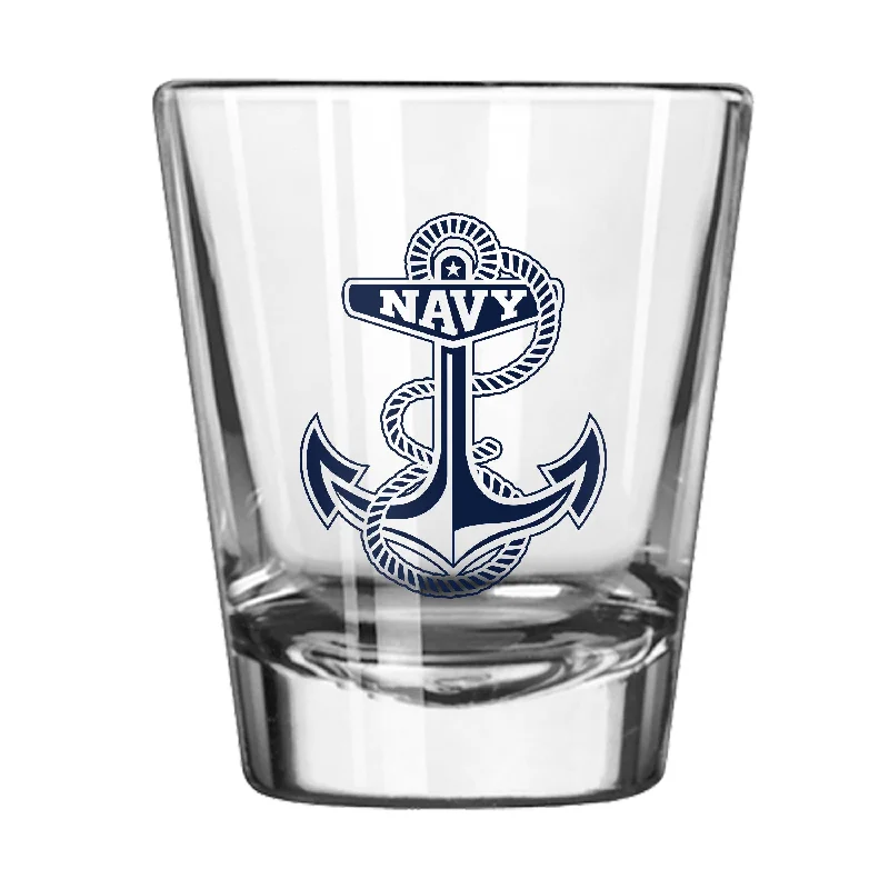 Personalized Team Mug For Team Supporters-Naval Academy 2oz Gameday Shot Glass