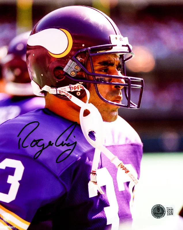 Personalized Rugby Helmet For Youth-Roger Craig Autographed 8x10 Photo Minnesota Vikings Beckett BAS QR