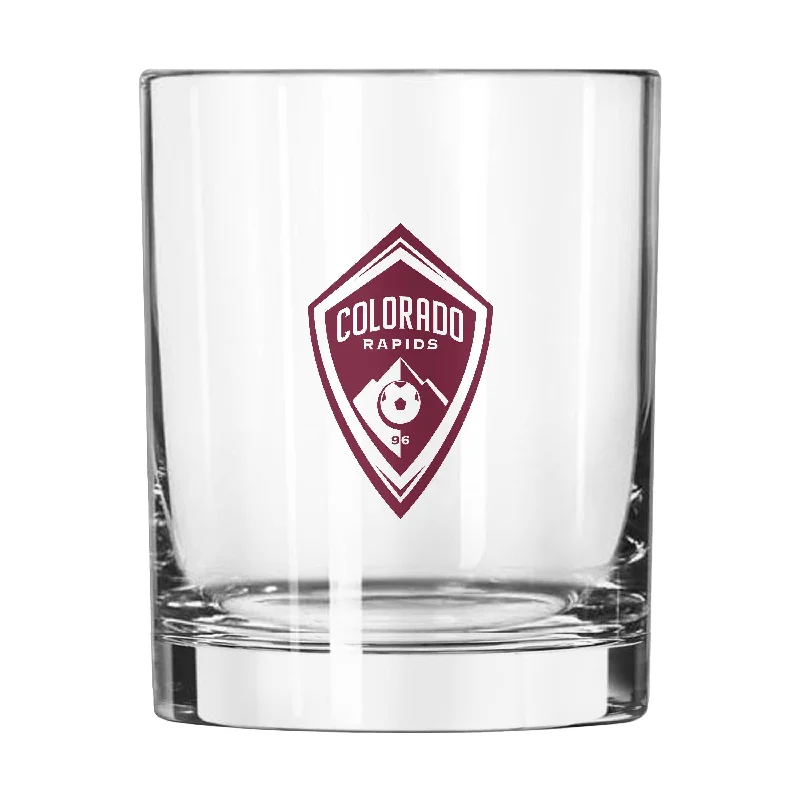 Personalized Team Mug For Gift Giving-Colorado Rapids 14oz Gameday Rocks Glass