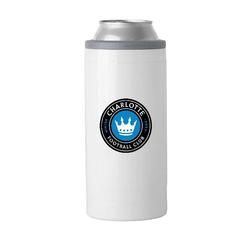 Personalized Team Mug For Local Teams-Charlotte FC 12oz Gameday Slim Can Coolie