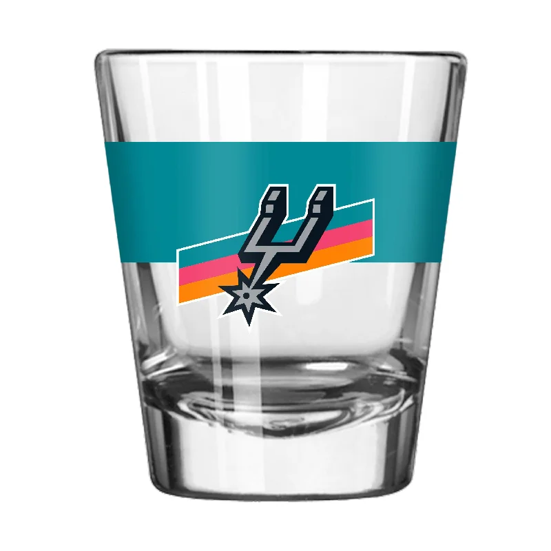 Custom Team Mug For Youth Teams-San Antonio Spurs 2oz City Colorblock Shot Glass