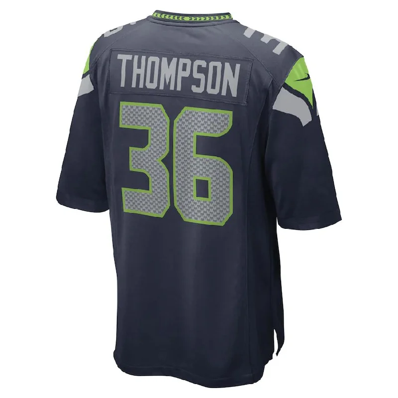 Rugby Jersey For Local Leagues-S.Seahawks #36 Darwin Thompson College Navy Game Player Jersey Stitched American Football Jerseys