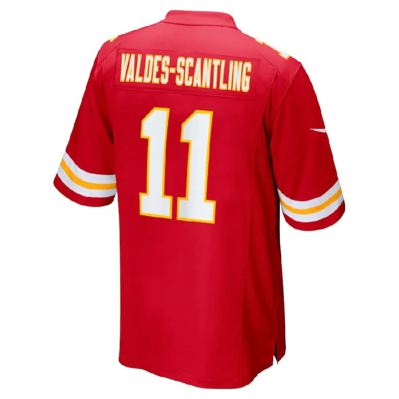 Rugby Jersey For League Competitions-KC.Chiefs #11 Marquez Valdes-Scantling Red Game Jersey Stitched American Football Jerseys