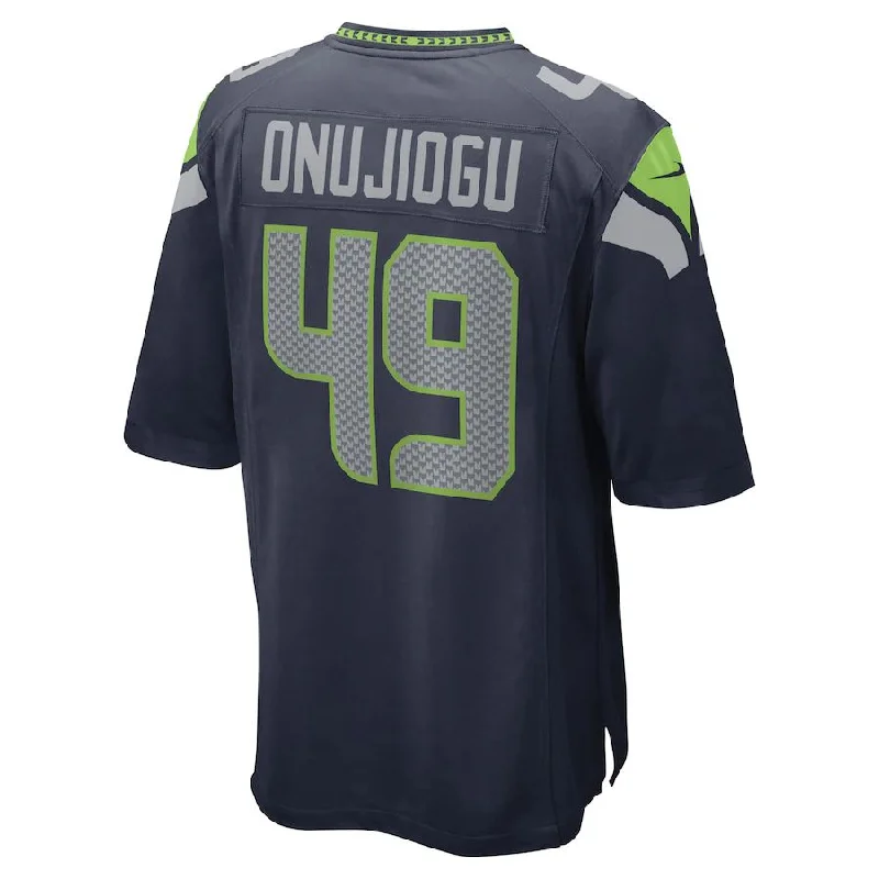 Rugby Jersey For Professional Players-S.Seahawks #49 Joshua Onujiogu College Navy Game Player Jersey Stitched American Football Jerseys