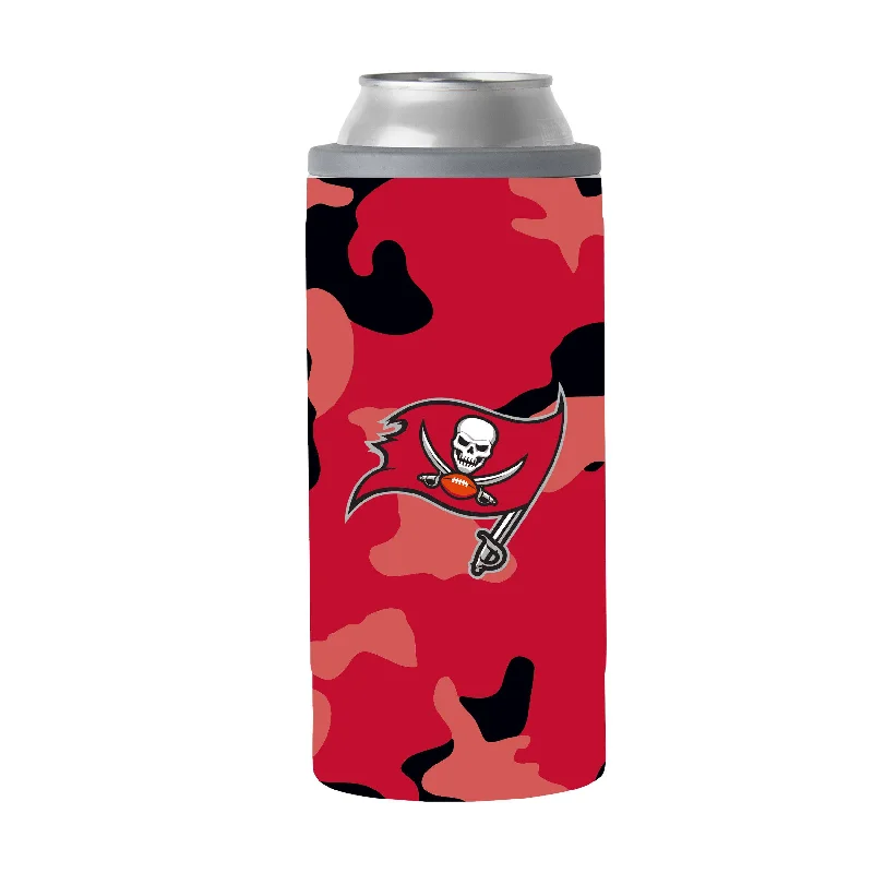 Custom Team Mug For School Pride-Tampa Bay Buccaneers Camo Swagger 12oz Slim Can Coolie