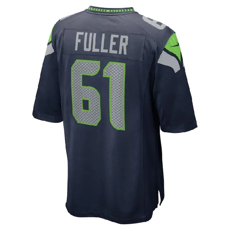 Personalized Rugby Jersey For Tournaments-S.Seahawks #61 Kyle Fuller College Navy Game Jersey Stitched American Football Jerseys