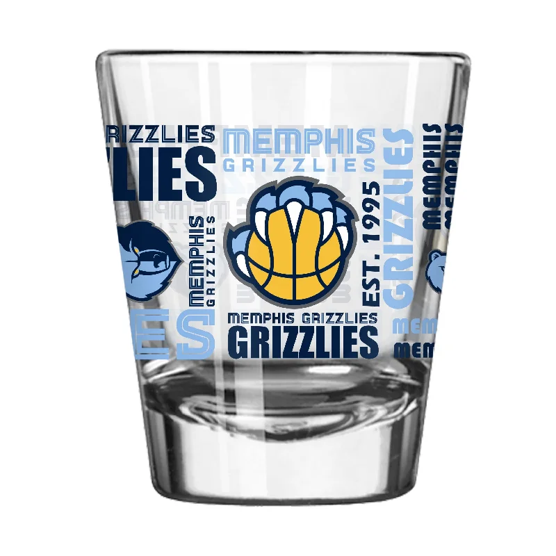 Custom Team Mug For Sports Team Promotions-Memphis Grizzlies 2oz Spirit Shot Glass