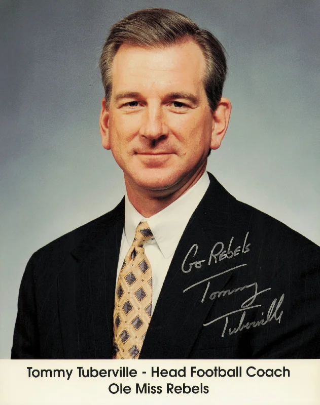 Tommy Tuberville Autographed 8x10 Photo Ole Miss "Go Rebels"