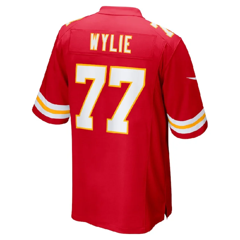 Personalized Rugby Jersey For Special Matches-KC.Chiefs #77 Andrew Wylie Red Game Jersey Stitched American Football Jerseys