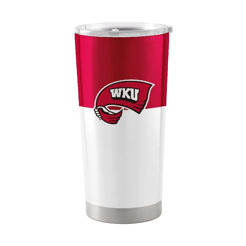 Team Mug With Custom Colors & Branding-Western Kentucky 20oz Colorblock Stainless Tumbler