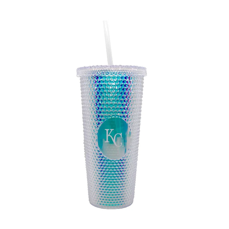 Team Mug For Special Recognition-Kansas City Royals 24oz Iridescent Studded Tumbler