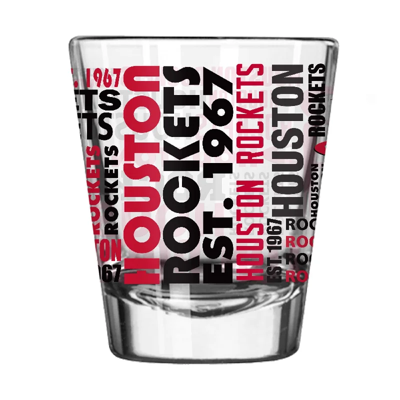 Team Mug With Custom Player Number-Houston Rockets 2oz Spirit Shot Glass