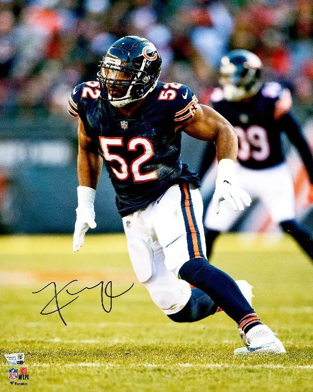 Personalized Rugby Helmet For Local Leagues-Khalil Mack Autographed 16x20 Photo Chicago Bears Fanatics Holo