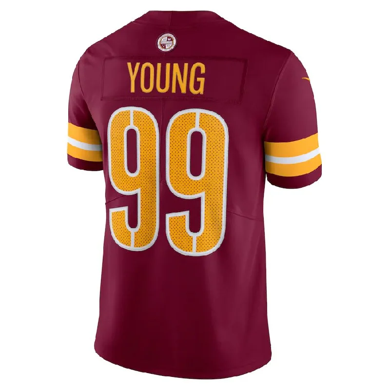 Personalized Rugby Jersey For Youth Competitions-W.Commanders #99 Chase Young Burgundy Vapor Limited Jersey Stitched American Football Jerseys