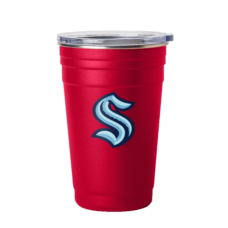 Team Mug For Special Team Events-Seattle Kraken Red 22oz Flipside Stainless Cup