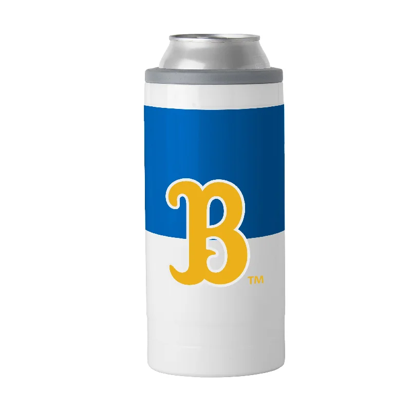 Team Mug With Custom Design-UCLA 12oz Colorblock Slim Can Coolie