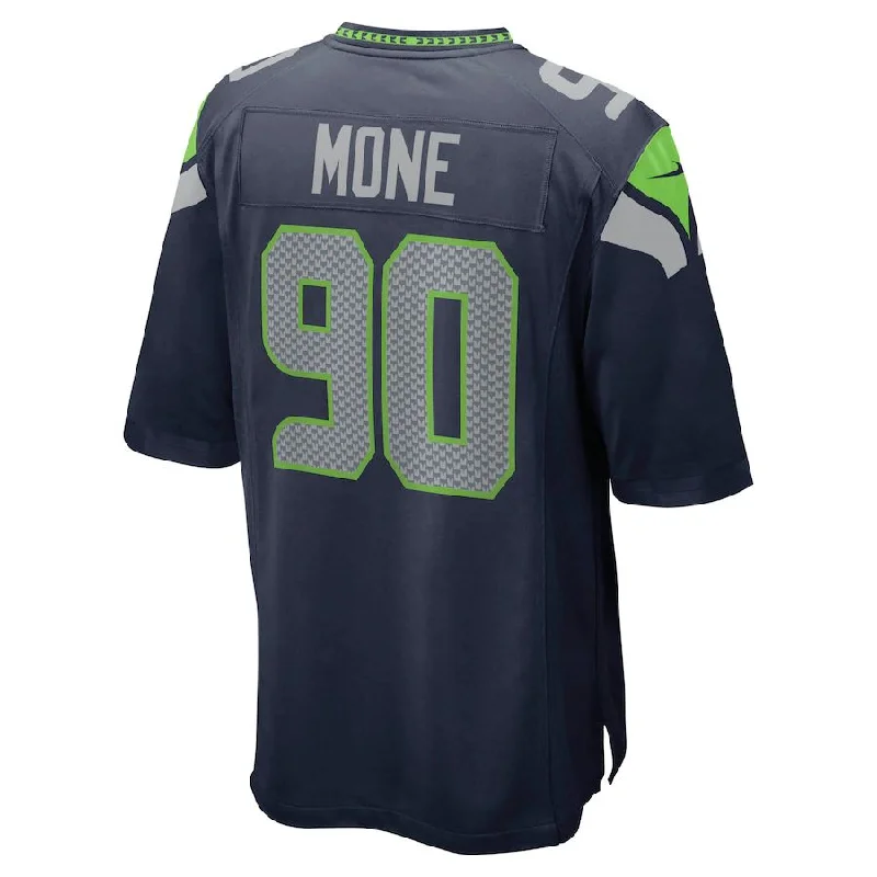 Custom Rugby Jersey For Special Requests-S.Seahawks #90 Bryan Mone College Navy Game Jersey Stitched American Football Jerseys