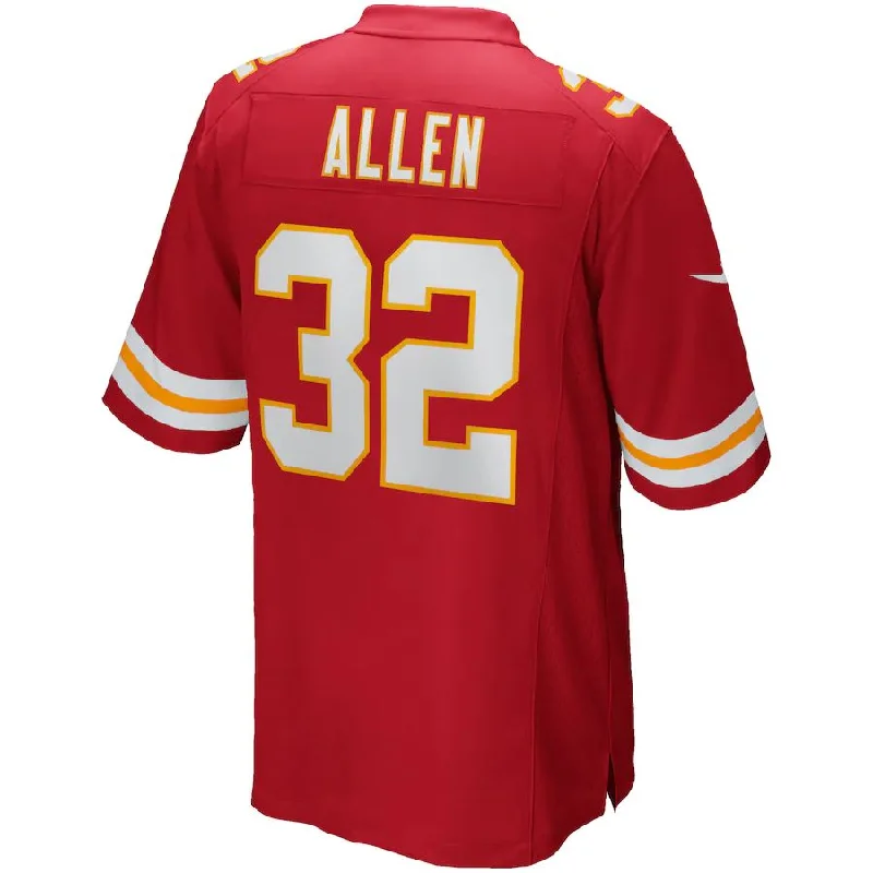 Rugby Jersey With Custom Sizing-KC.Chiefs #32 Marcus Allen Red Game Retired Player Jersey Stitched American Football Jerseys