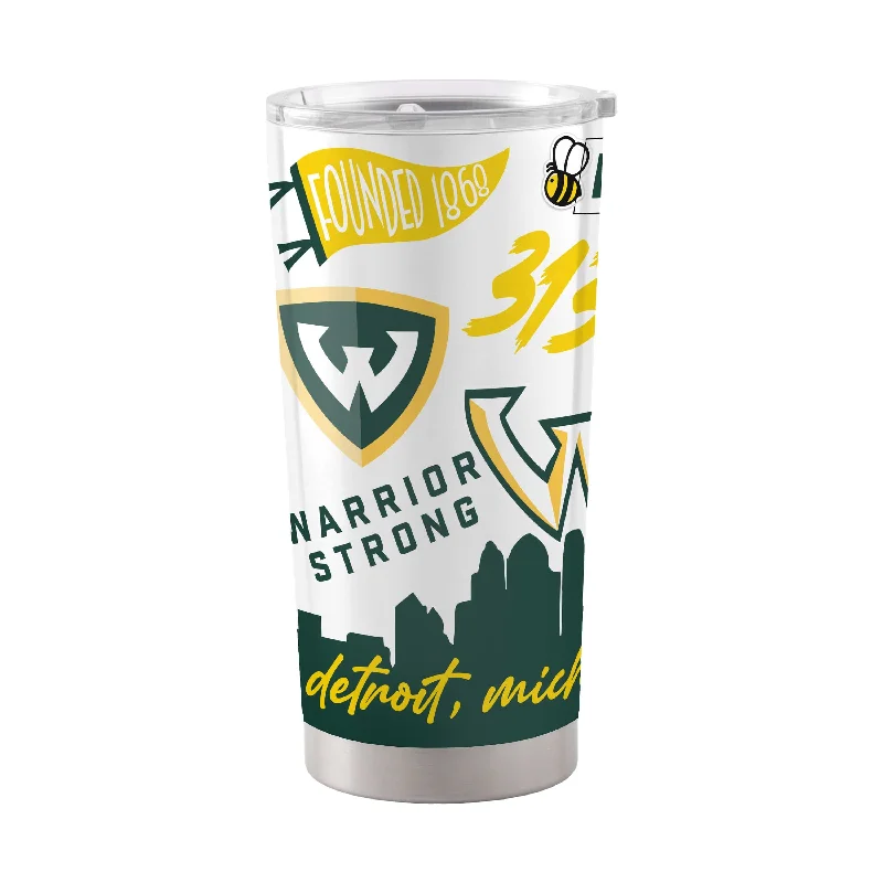 Personalized Team Mug For Special Editions-Wayne State 20oz Native Stainless Tumbler