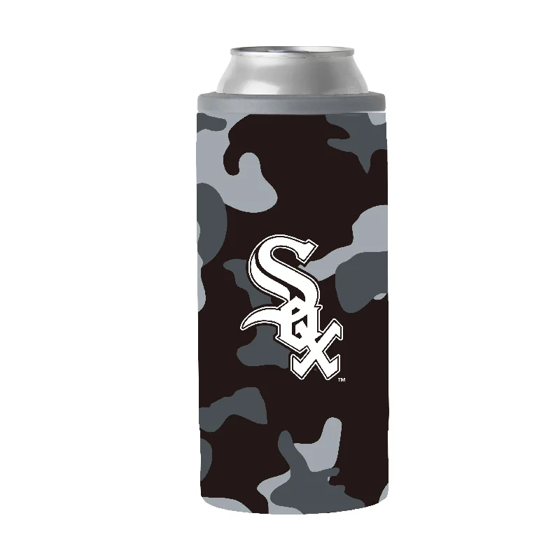 Team Mug For National Sports Events-Chicago White Sox 12oz Camo Slim Can Coolie