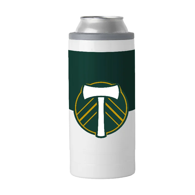 Custom Team Mug For Special Player Gifts-Portland Timbers 12oz Colorblock Slim Can Coolie