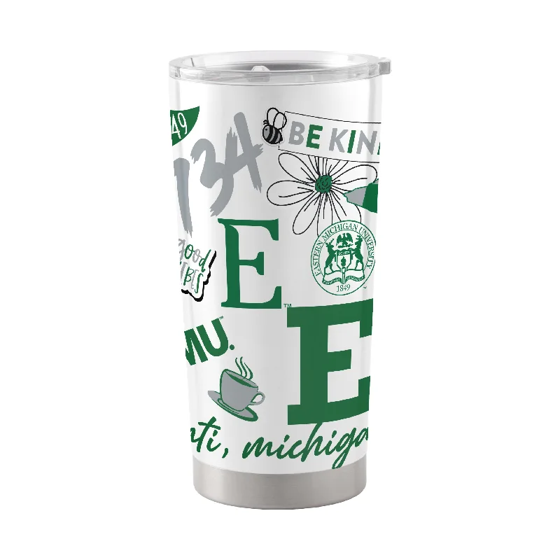 Custom Team Mug For Youth Teams-Eastern Michigan 20oz Native Stainless Tumbler