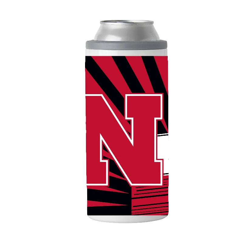 Custom Team Mug For Team Members-Nebraska 12oz Mascot Slim Can Coolie