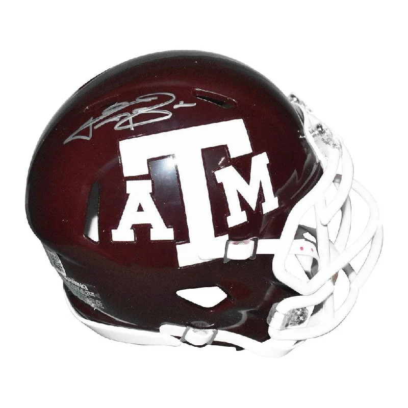 Custom Rugby Helmet For VIP Players-Johnny Manziel Signed Texas Aggies Speed Mini Replica Football Helmet (Beckett)