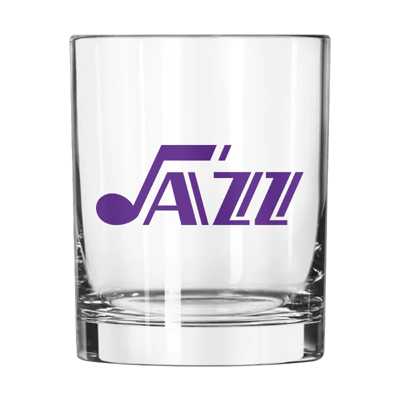 Custom Mug For Team Players-Utah Jazz 50th Anniversary 14oz Rocks Glass