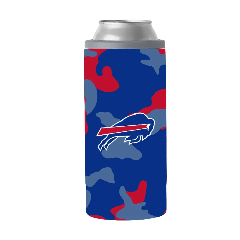 Custom Team Mug For Charity Fundraisers-Buffalo Bills Camo Swagger 12oz Slim Can Coolie