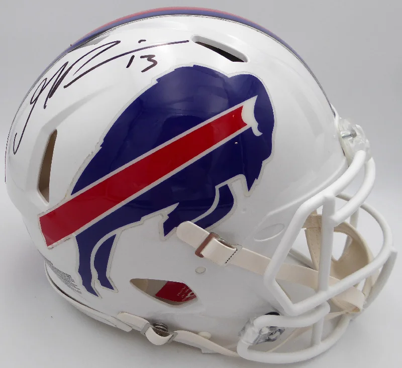 Custom Rugby Helmet For Safety Equipment-Gabe Davis Autographed Buffalo Bills Authentic Full Size Speed Helmet Beckett BAS QR #WS65659