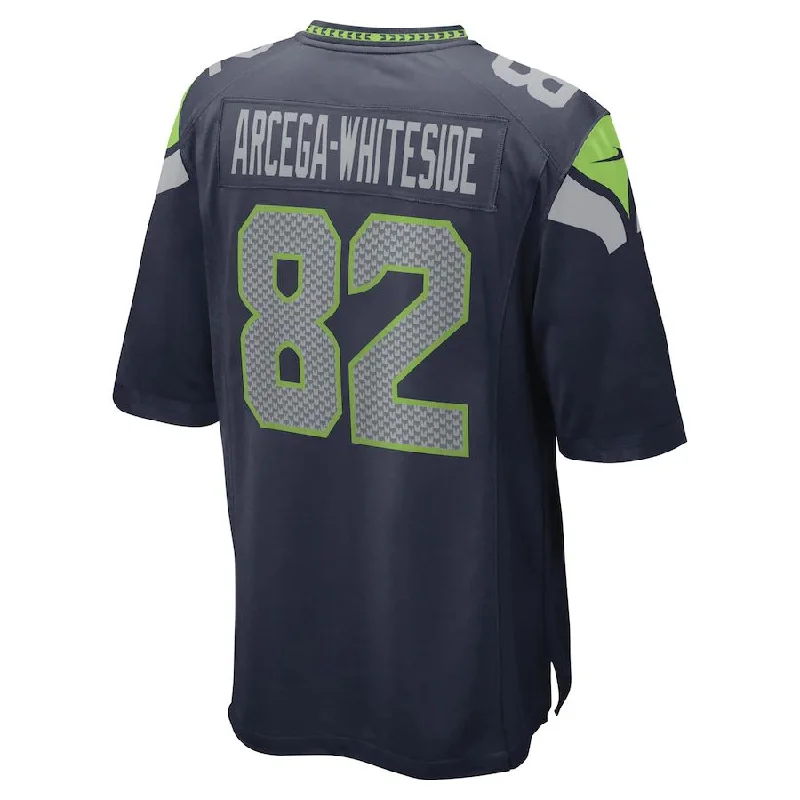 Custom Rugby Jersey For Special Occasions-S.Seahawks #82 J.J. Arcega-Whiteside College Navy Game Player Jersey Stitched American Football Jerseys