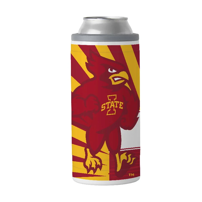 Custom Team Mug For League Play-Iowa State 12oz Mascot Slim Can Coolie