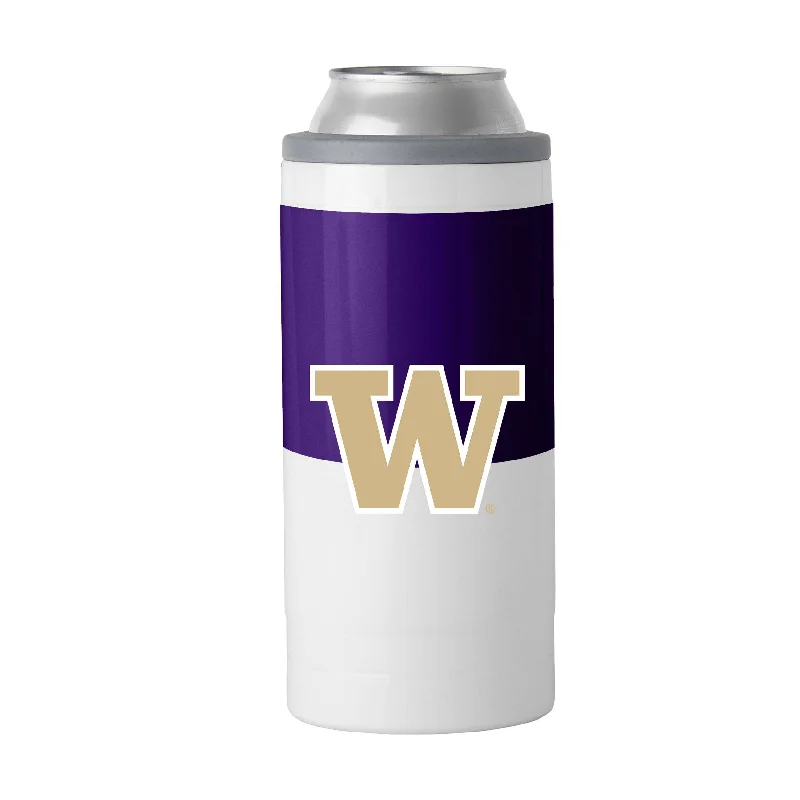 Team Mug For Sports-Washington 12oz Colorblock Slim Can Coolie