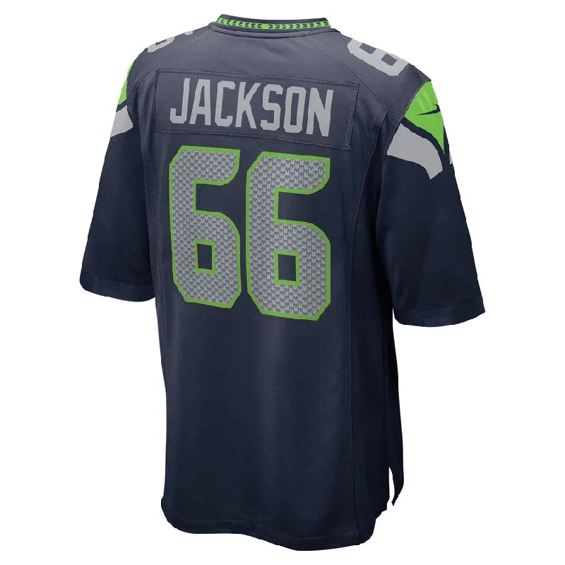 Rugby Jersey For Fundraising Campaigns-S.Seahawks #66 Gabe Jackson College Navy Game Jersey Stitched American Football Jerseys