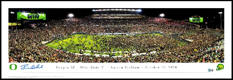 Rugby Helmet For VIP & Professional Use-Dillon Gabriel Autographed 13.5x40 Panoramic Photo Oregon Ducks Win vs. Ohio State Beckett BAS Witness