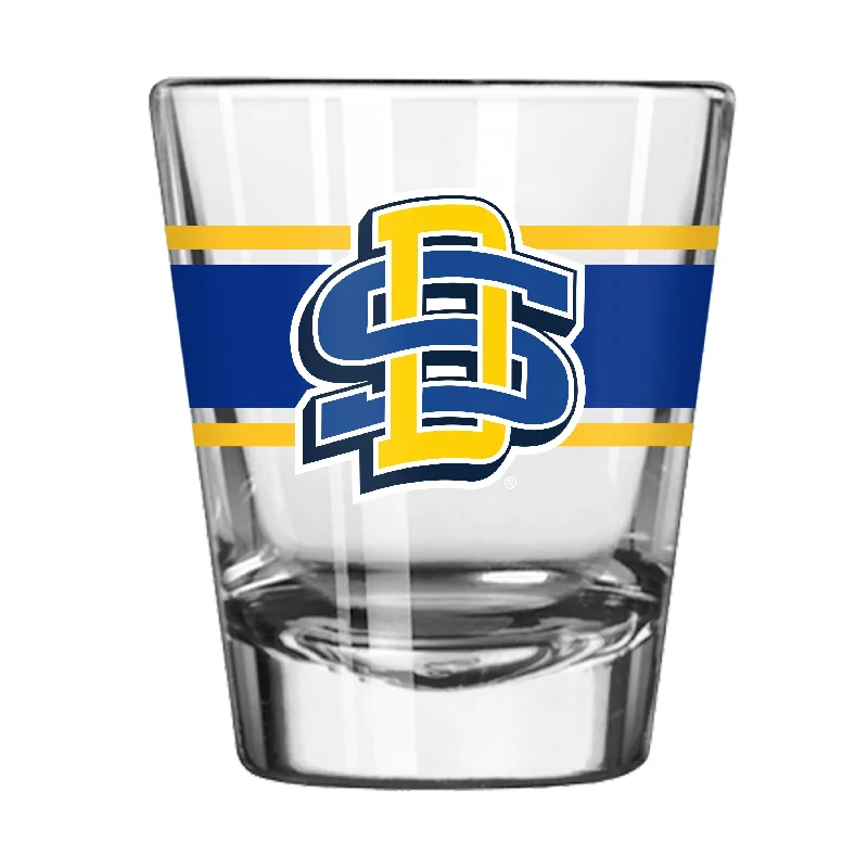 Team Mug For School Fundraising Events-South Dakota State 2oz Stripe Shot Glass