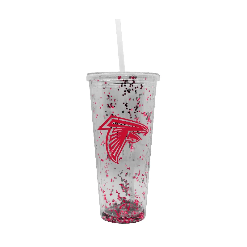 Personalized Team Mug For Unique Custom Designs-Atlanta Falcons 24oz Confetti Tumbler