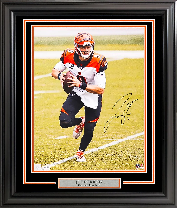 Rugby Helmet With Custom Fit & Padding-Joe Burrow Autographed Framed 16x20 Photo Cincinnati Bengals Fanatics Holo