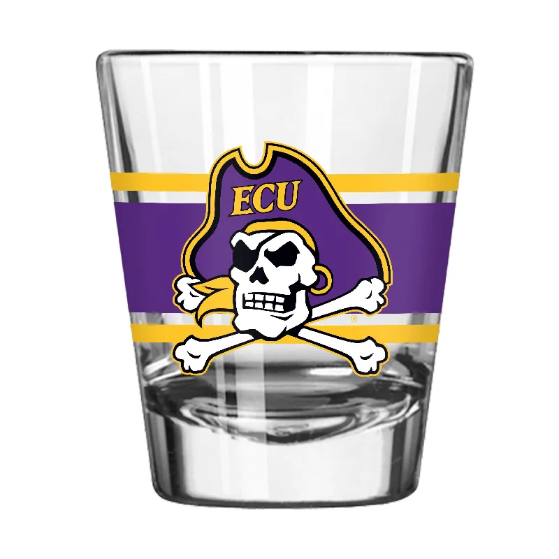 Team Mug For Promotional Events-East Carolina 2oz Stripe Shot Glass