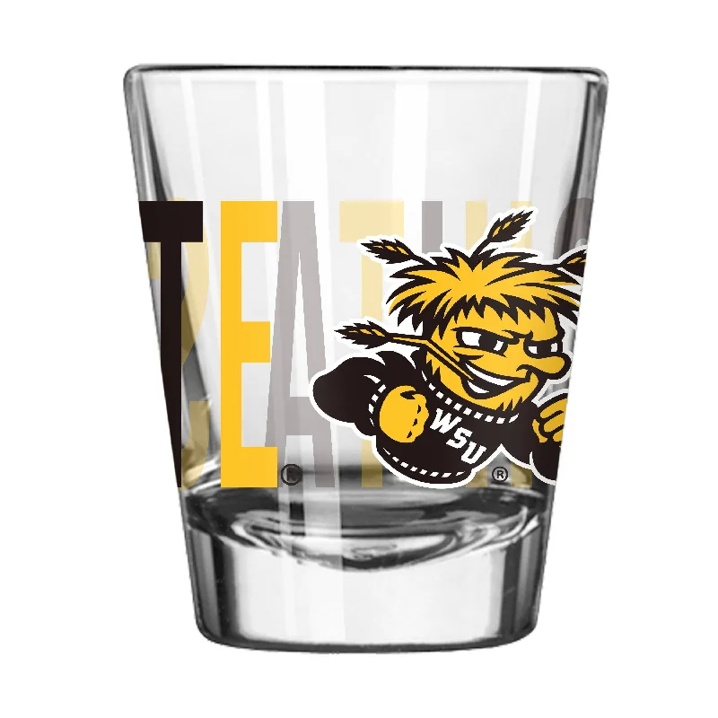 Custom Team Mug For Local Business Partnerships-Wichita State 2oz Overtime Shot Glass