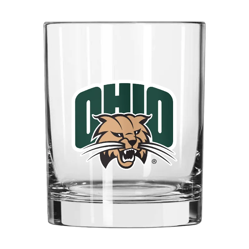 Team Mug With Custom Artwork-Ohio Bobcats 14oz Swagger Rocks Glass