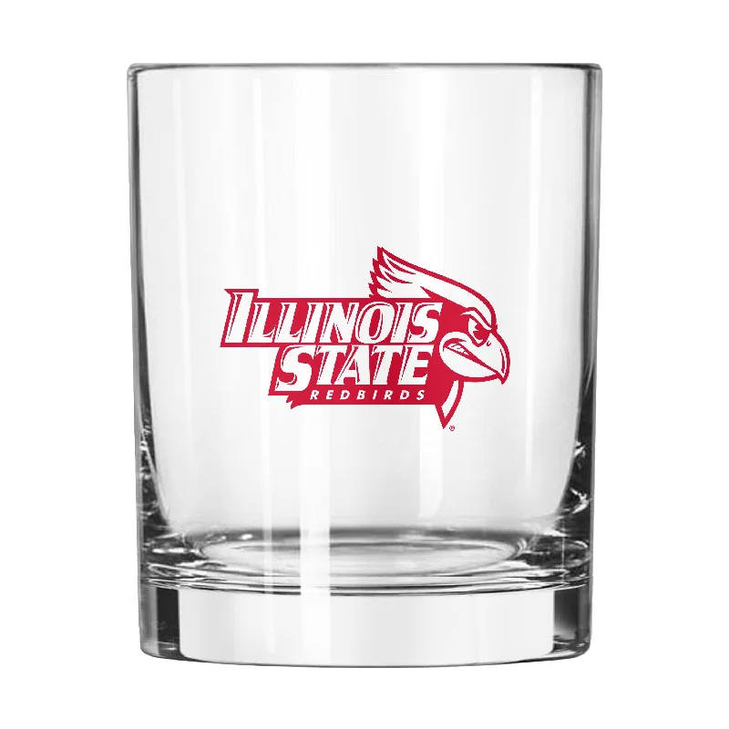 Custom Team Mug For Event Promotions-Illinois State 14oz Gameday Rocks Glass