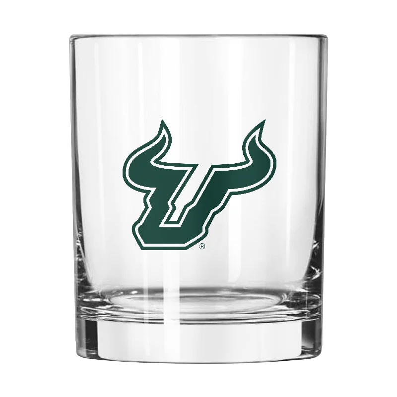 Personalized Team Mug For Team Loyalty-South Florida 14oz Gameday Rocks Glass